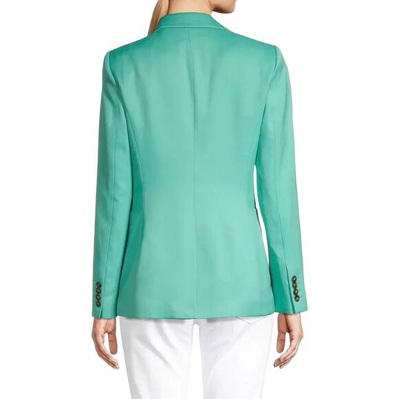 Reiss Ember Notched Single Button Blazer Green Tailored Lined Womens Size 12 - Picture 3 of 16